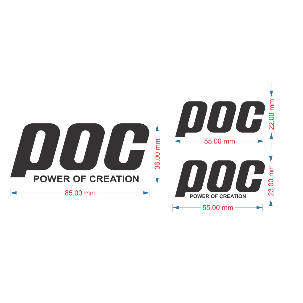 TEM DÁN POC TRANG TRÍ NÓN BH TRẮNG ĐEN
