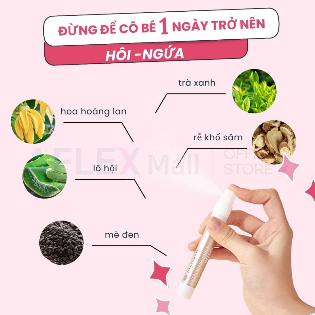 Xịt phụ khoa thơm vùng kín Jilgyungyi Feminine Mist khử mùi hiệu quả 9ml