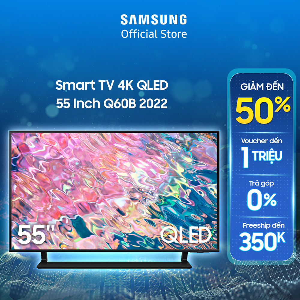 [Shopee voucher ELSS1725 giảm 8% CAP 2TR] Smart TV Samsung 55 Inch 4K QLED QA55Q60BAKXXV 2022 - Miễn phí lắp đặt | BigBuy360 - bigbuy360.vn