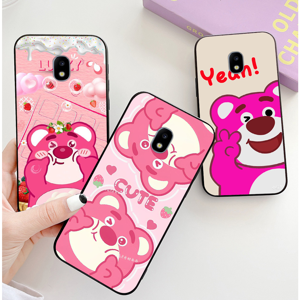 Ốp lưng Samsung j3 pro / ss j5 pro / ss j7 pro in hình gấu dâu siêu dễ thương cute lạ