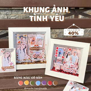 Set Tự Làm/Trang Trí Sẵn Khung Ảnh handmade 3D Size 15x15, 20x20 Quà tặng người yêu sinh nhật kỉ niệm