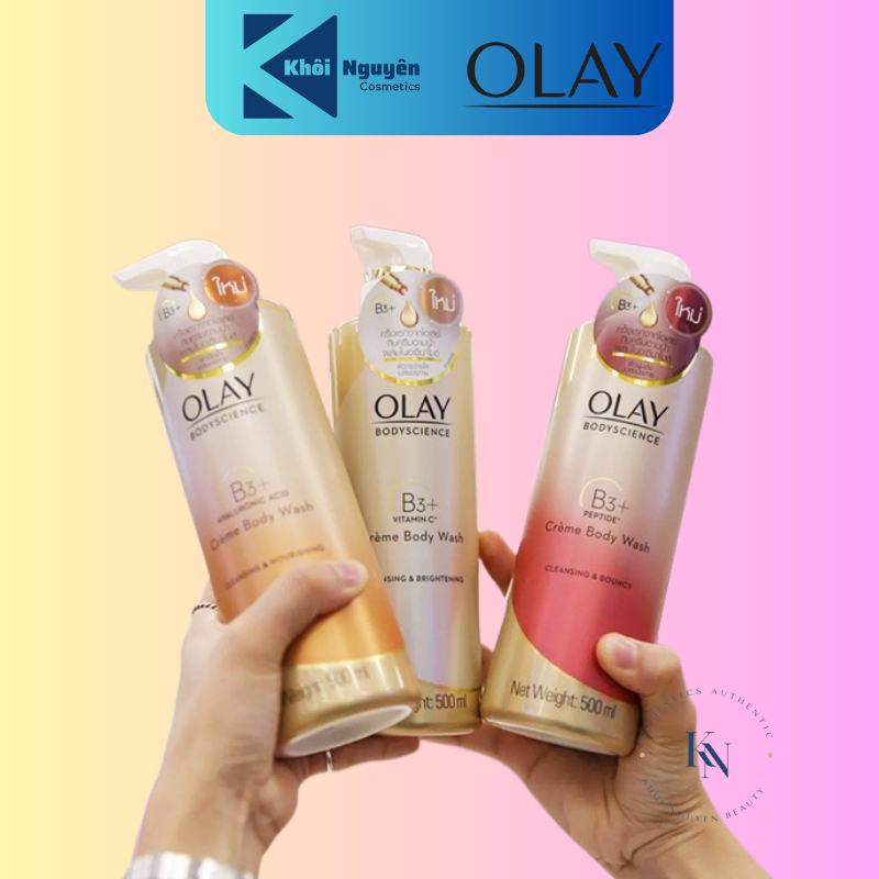 SỮA TẮM OLAY B3+HYALURONIC ACID CREME BODY WASH 500ML