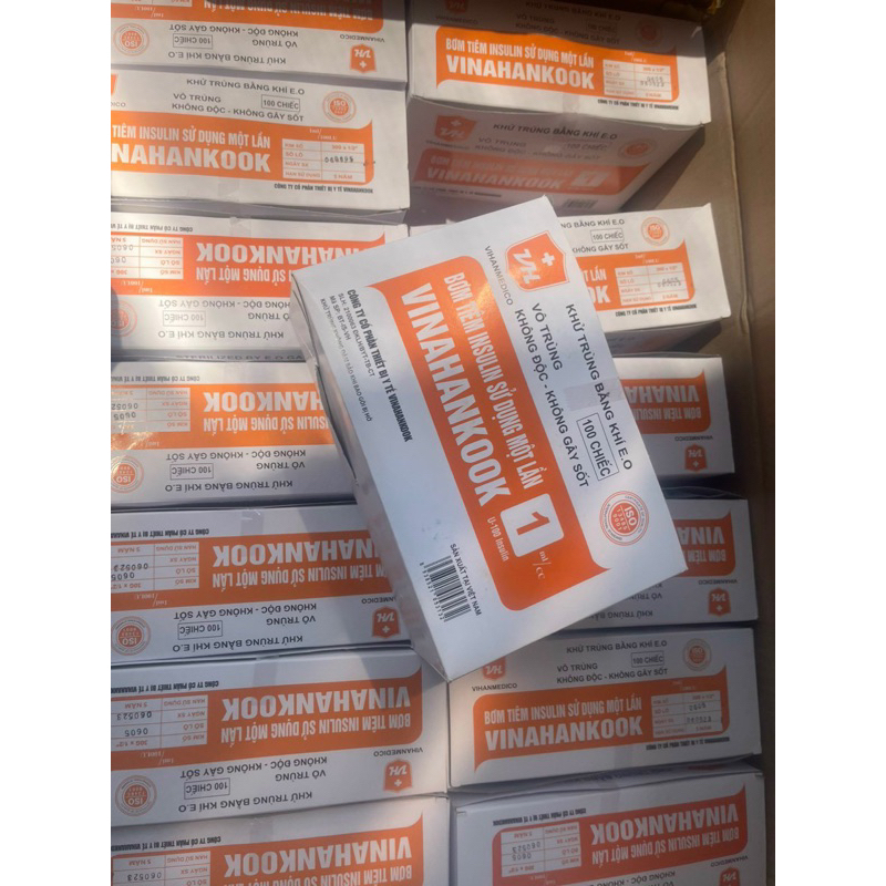 Kim tiểu đường 1ml vô trùng Vinahankook hộp 100 cái