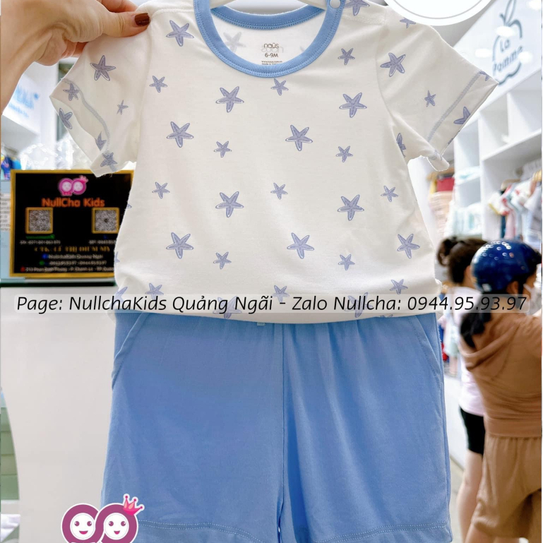 Bộ cộc tay cài vai Nous cho bé 3m - 3Y