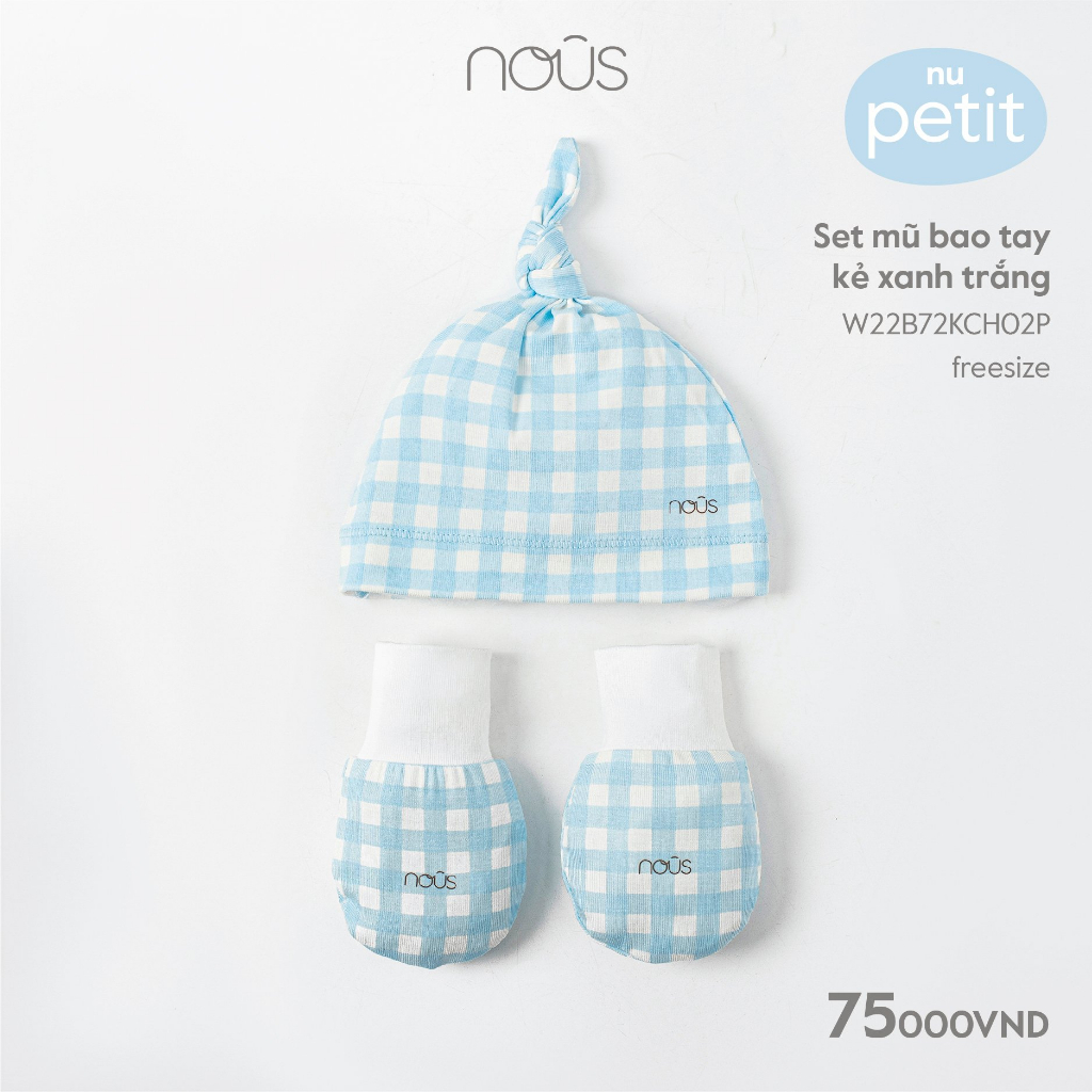 Phụ kiện sơ sinh Nous,  bao tay, bao chân, mũ cho bé sơ sinh