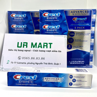 ( NHẬP KHẨU MỸ ) Kem Đánh Răng Crest 3D White Advanced Whitening 147gr