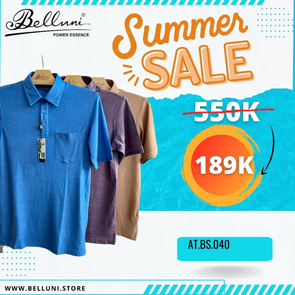 [Sale out lẻ size] Áo polo nam BELLUNI AT.BS.040