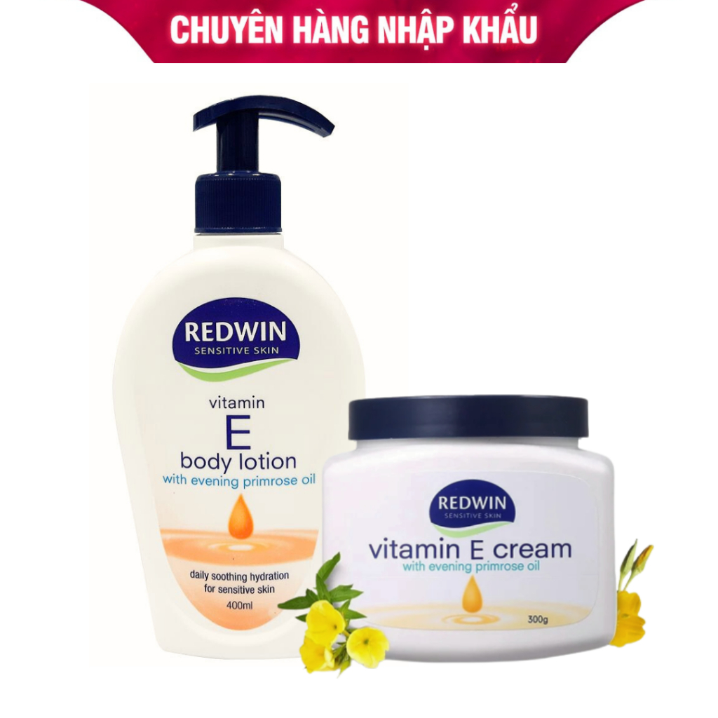 Kem Dưỡng Ẩm Da Mềm Mịn Úc Redwin Cream With Vitamin E 300g