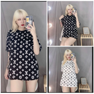 Áo thun tay lỡ họa tiết in kín - Áo phông nam nữ unisex Form Rộng