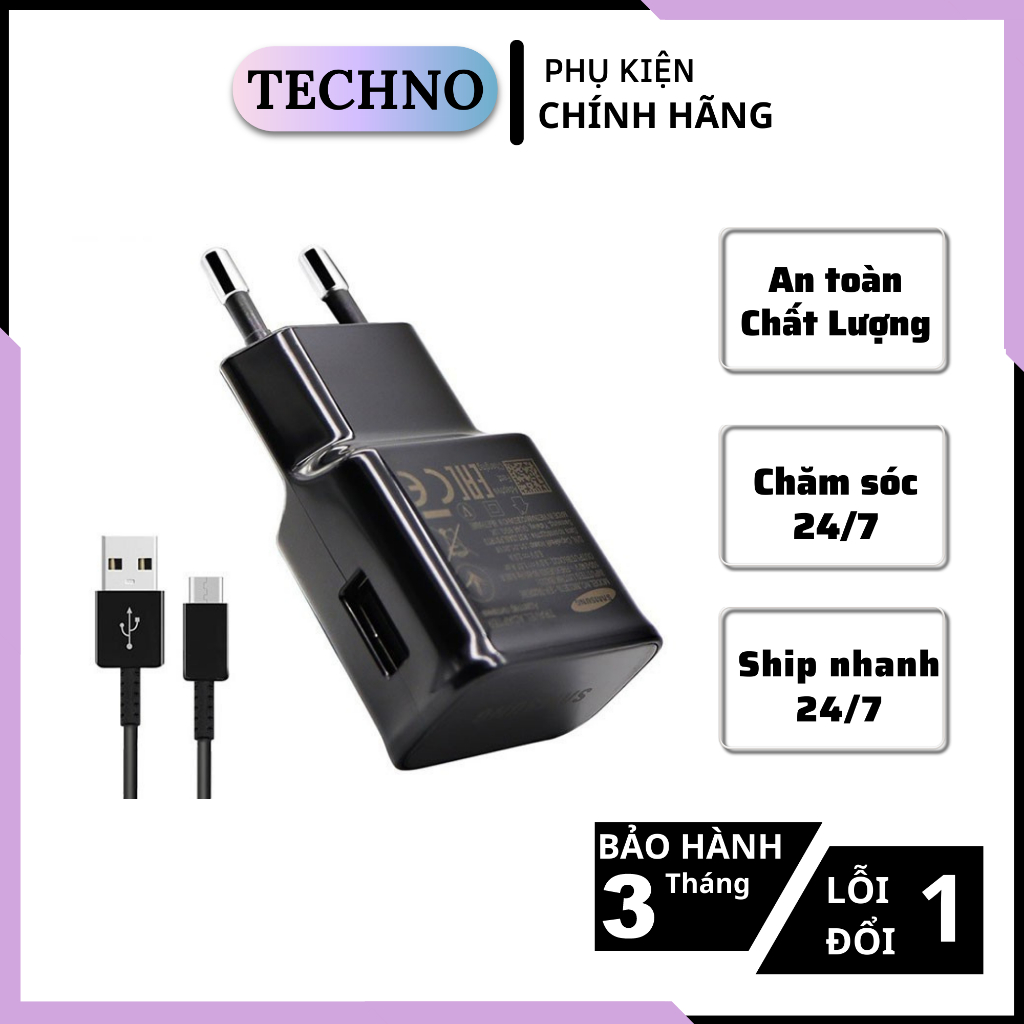 Bộ sạc nhanh 15W Sam. sung Chính hãng, củ sạc 2A cho các dòng điện thoại S8 S9 S10 Note 8 Note 9 A20 A50s A10s | BigBuy360 - bigbuy360.vn