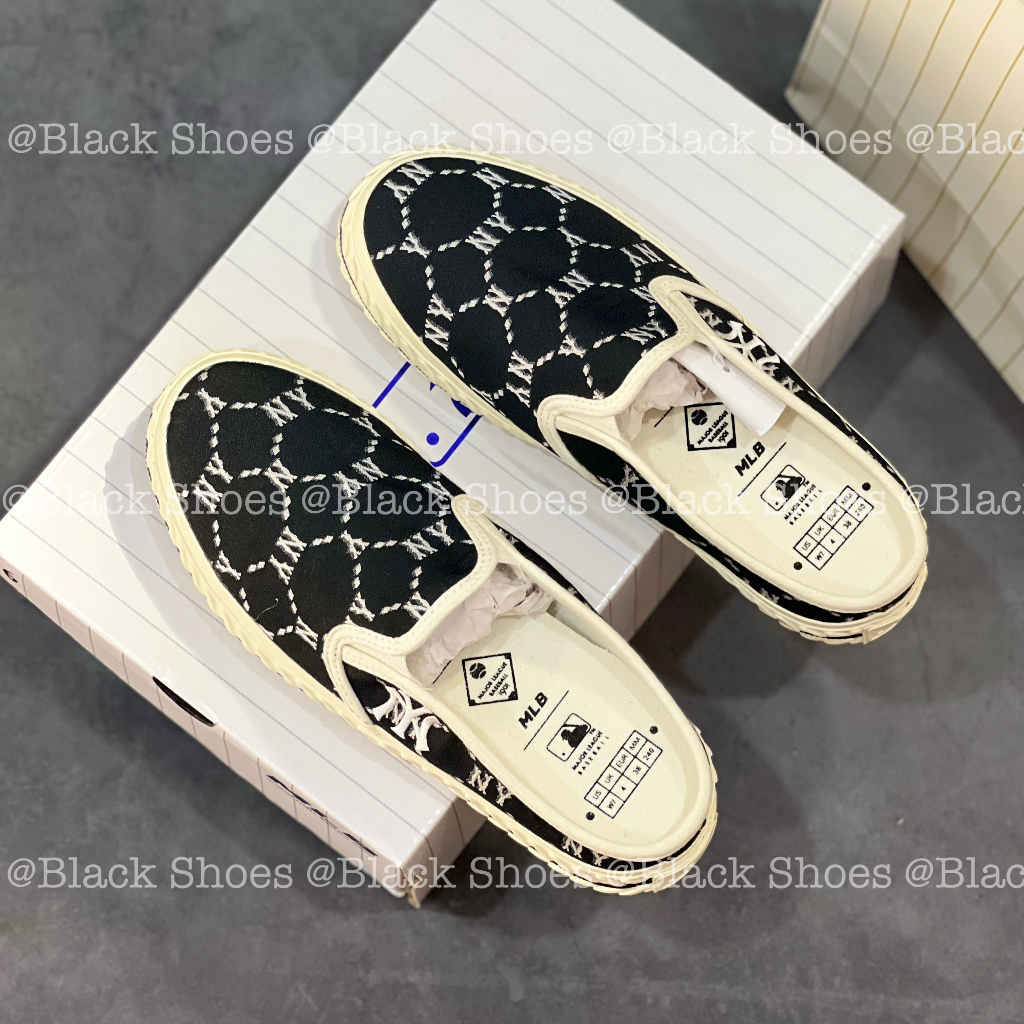 Sục Mule Dia New York Monogram Yankess Black White Phong Cách Trẻ Trung