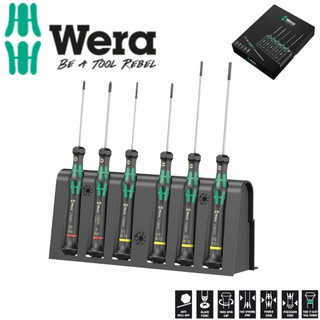 Bộ tua vít điện tử Wera 6 chiếc Wera 05118150001 2035/6 A Screwdriver set and rack for electronic applications