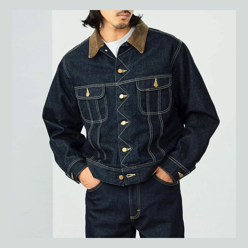 Áo Khoác LEE Denim Form Crop 2 màu xanh - tím than indigo dáng crop fit vừa phải lịch sự, tôn dáng