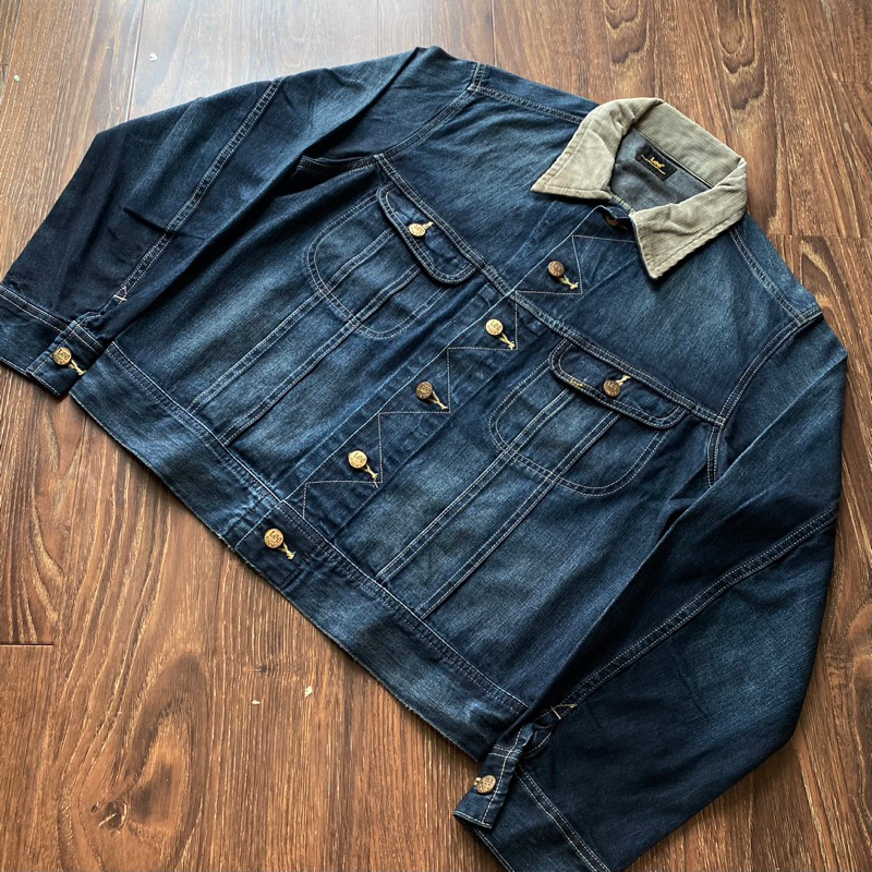 Áo Khoác LEE Denim Form Crop 2 màu xanh - tím than indigo dáng crop fit vừa phải lịch sự, tôn dáng