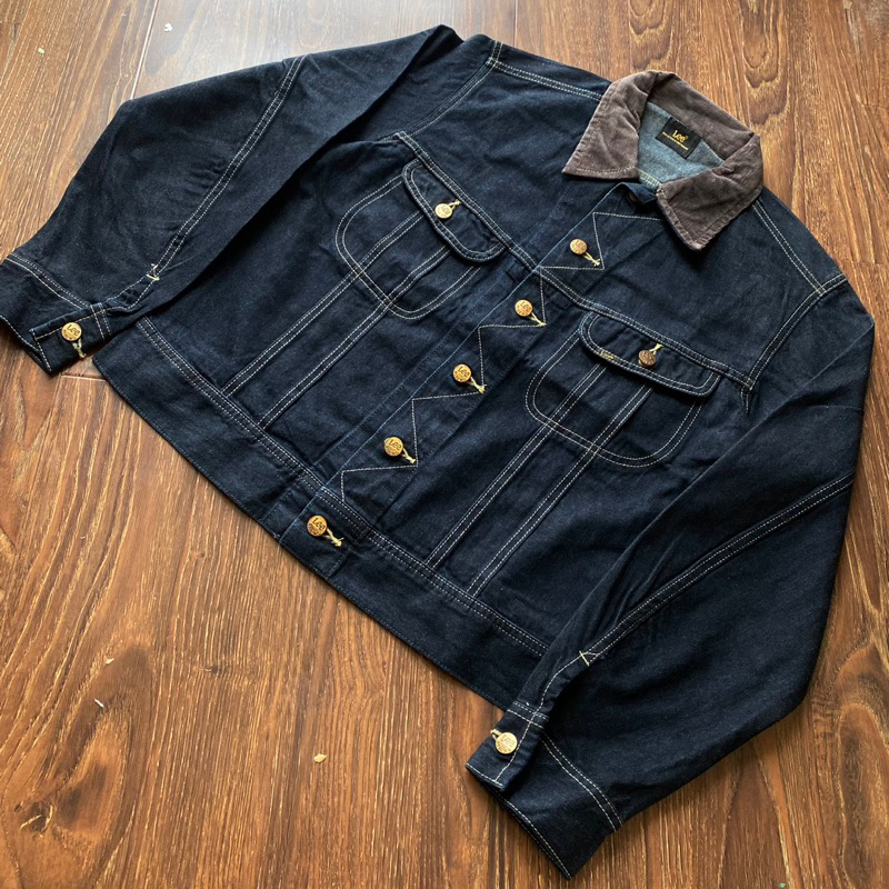 Áo Khoác LEE Denim Form Crop 2 màu xanh - tím than indigo dáng crop fit vừa phải lịch sự, tôn dáng