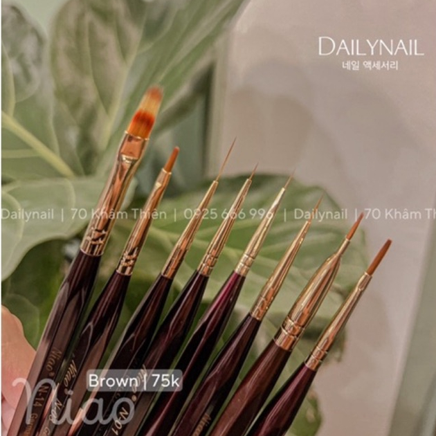 Cọ Niao nâu vẽ móng Gel