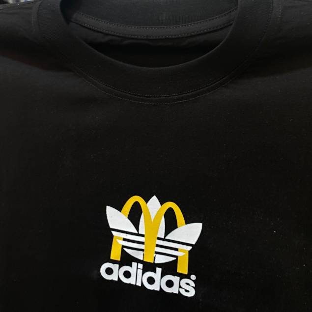 Áo thun unisex nam nữ adidas x MC DONALD'S Cotton 100%, Form Oversize cao cấp VNXK ảnh thật