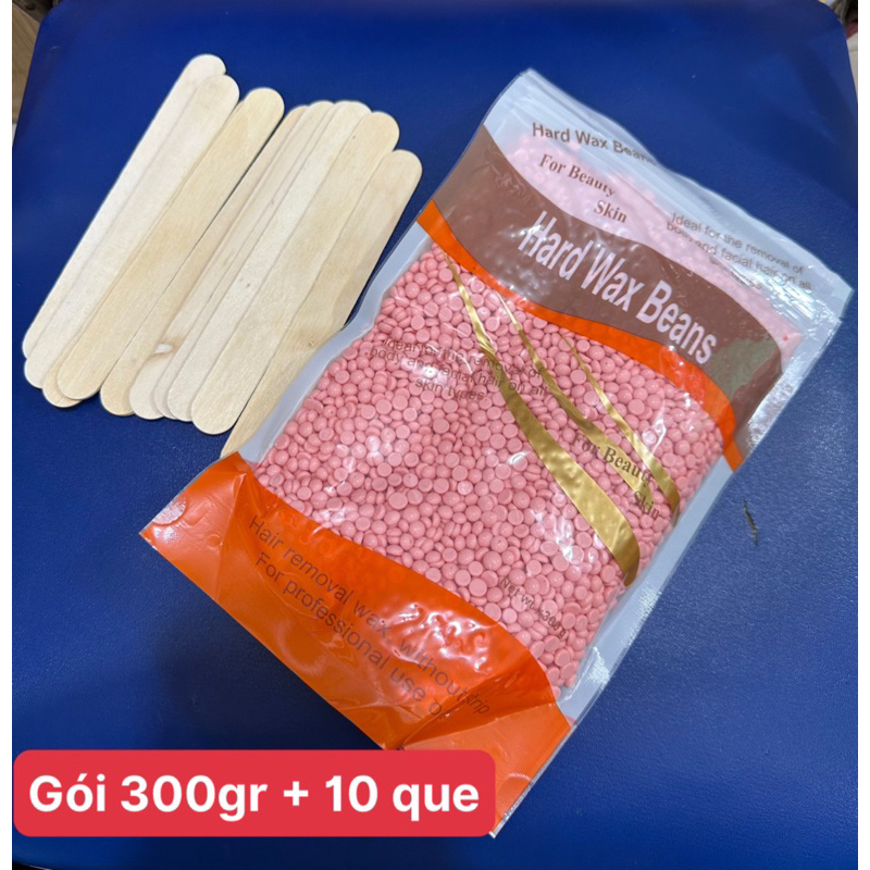 Hũ 400gr Sáp wax lông nóng cao cấp handmade, triệt lông ria mép , TẶNG 10 QUE GỖ