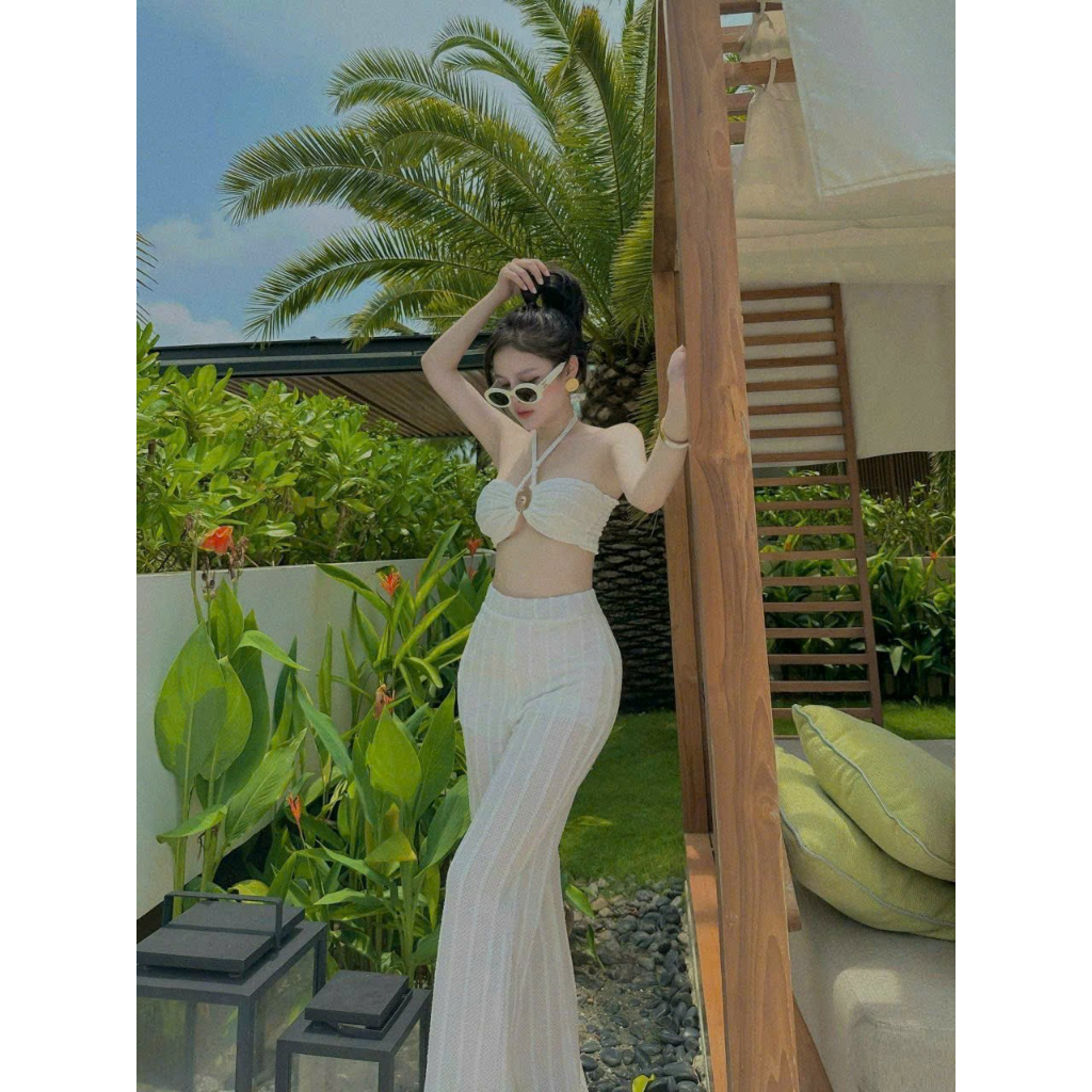 Set 3 món đi biển siêu xinh - đen và trắng