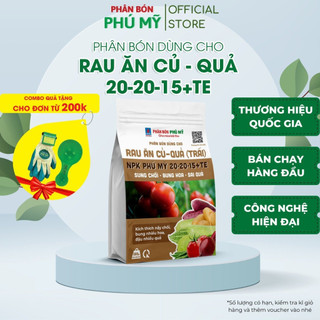 Phân Bón NPK Đạm Phú Mỹ Cung Cấp Dinh Dưỡng Vi Lượng Cho Cây Rau Ăn Củ Quả 20-20-15+TE Túi 500gram
