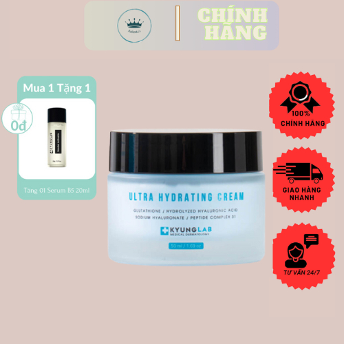 Kem dưỡng ẩm Kyung Lab, Ultra Hydrating Cream 50ml, cấp ẩm khóa bóng, dịu mát da, trắng da, ngừa lão hóa