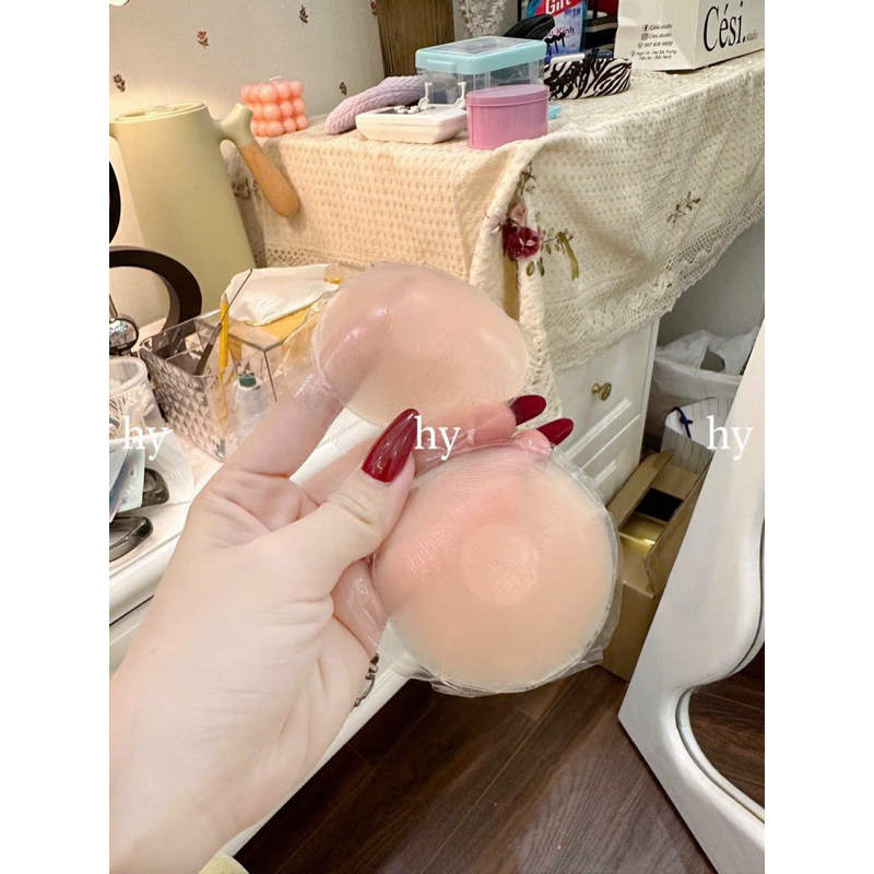 (Hộp vàng) Hộp 5 Cặp Dán Nhũ Hoa Silicon Loại Xịn