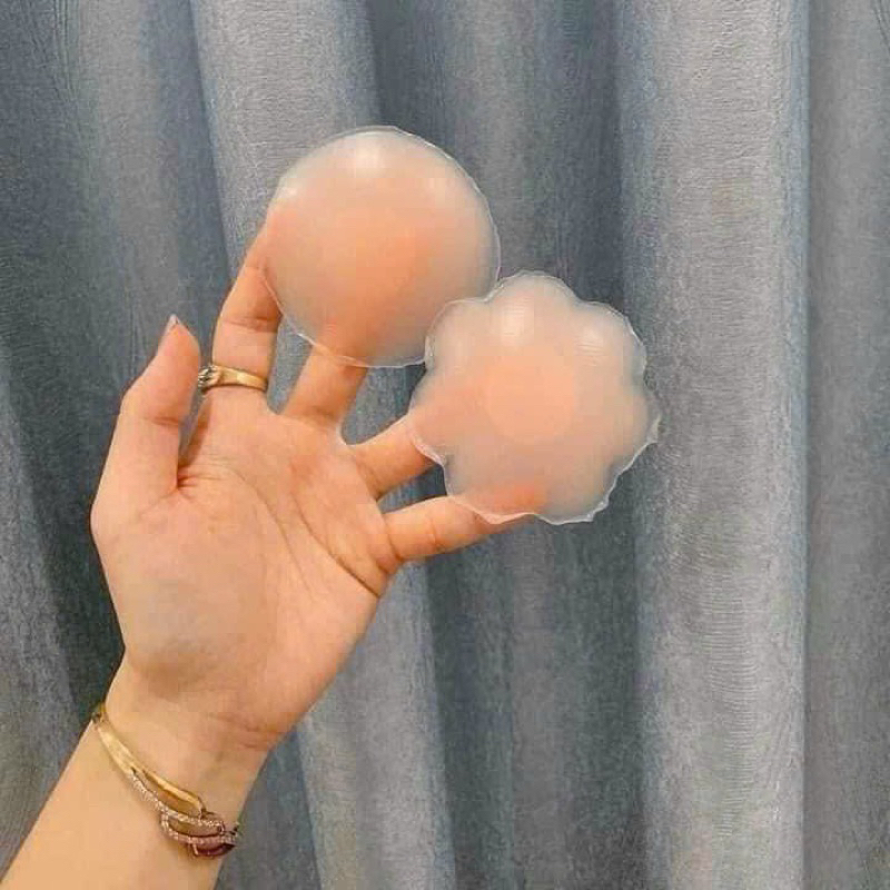 (Hộp vàng) Hộp 5 Cặp Dán Nhũ Hoa Silicon Loại Xịn