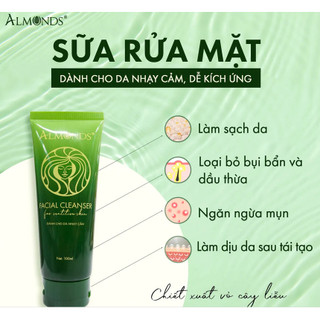 Sữa rửa mặt cho da nhạy cảm Almonds