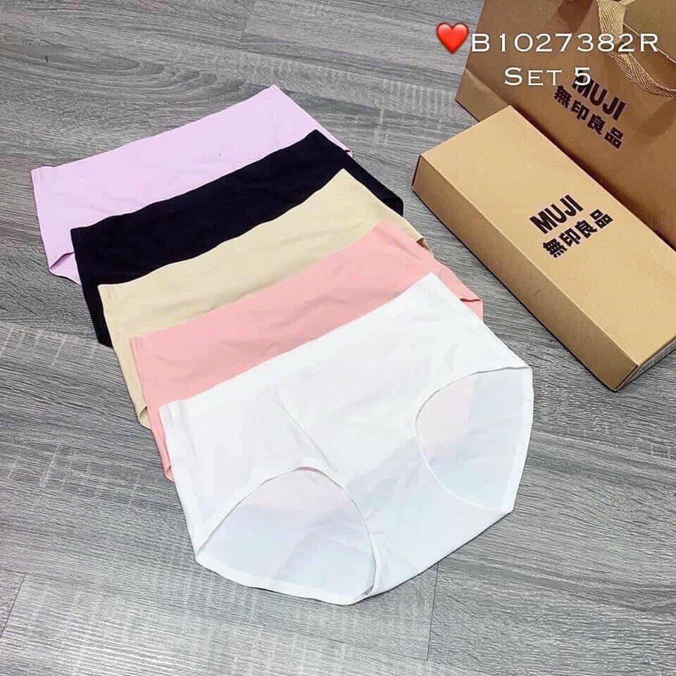 QUẦN LÓT HỘP MUJI NỮ KHÔNG ĐƯỜNG MAY