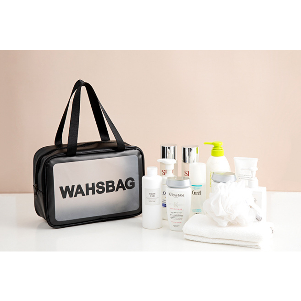 Set 3 túi WASHBAG trong suốt đựng đồ trang điểm, mỹ phẩm du lịch chống thấm nước - Hity Beauty