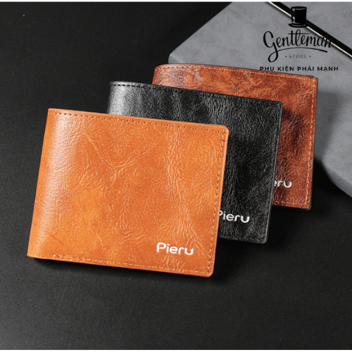 Ví Da Mini Nam Kiểu Dáng Thời Trang Nhiều Ngăn Chất Liệu PU Leather