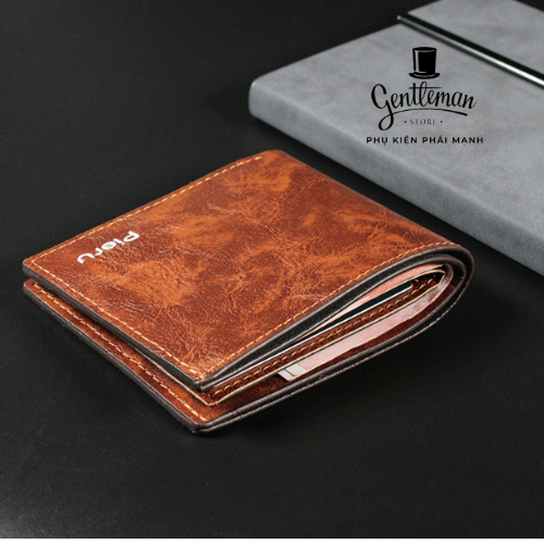 Ví Da Mini Nam Kiểu Dáng Thời Trang Nhiều Ngăn Chất Liệu PU Leather