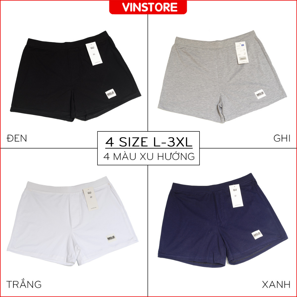 Quần đùi nam cotton mặc nhà hàng VNXK Vinstore 1MJ, quần đùi ngủ chất cotton 100% co giãn, siêu mềm, siêu thoáng mát