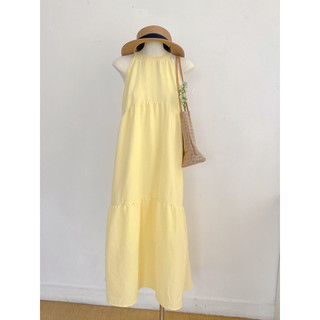 DN082- Đầm yếm maxi 3 màu
