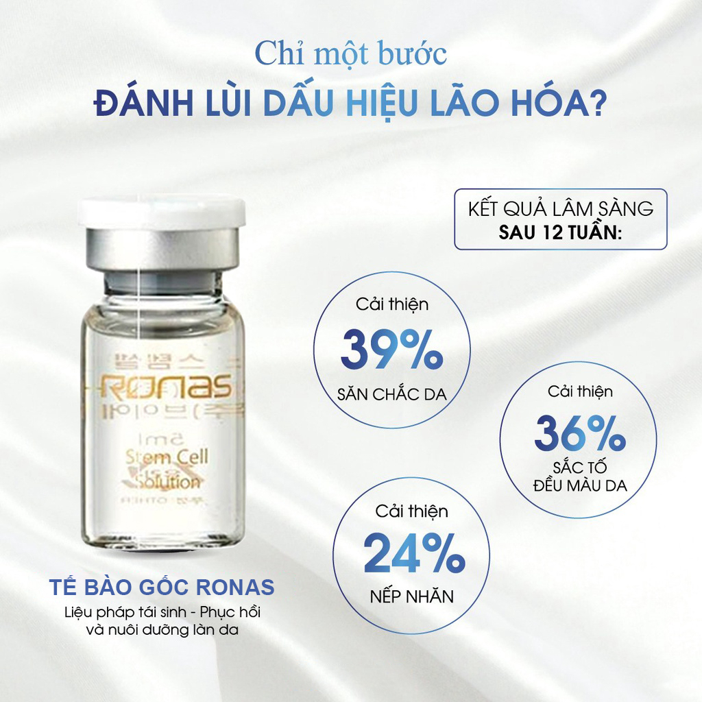 Tế Bào Gốc Ronas Stem Cell Solution Hộp 10 Chai Ronas chính hãng