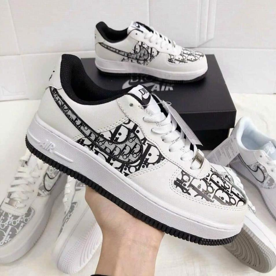 Giày AF1 Dior đế đen, đế xám nam nữ hàng cao cấp S.C unisex Full Box Bill