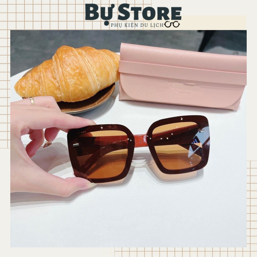 Kính mát râm nữ thời trang gọng nhựa dáng vuông kiểu dáng đơn giản - Bự Store - MS 225