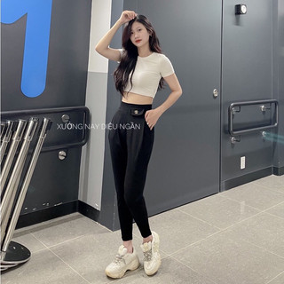 Quần baggy nữ lưng cao cạp chun chất vải Umi co giãn 4 chiều quần baggy cạp chun bản to có lắp túi tạo kiểu