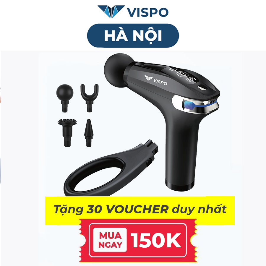 Máy massage cầm tay V SPORT VP-S23, 4 đầu 8 cấp độ, đấm lưng mát xa đa năng toàn thân, giúp giảm đau mỏi cơ căng cơ