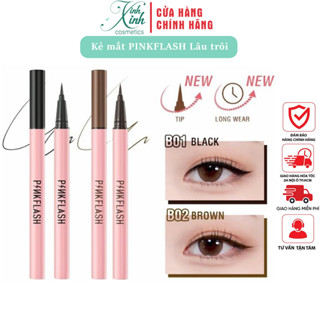 Bút kẻ mắt Pinkflash dạng lỏng nhanh khô màu đen màu nâu chất lì chống nước lâu trôi 30g