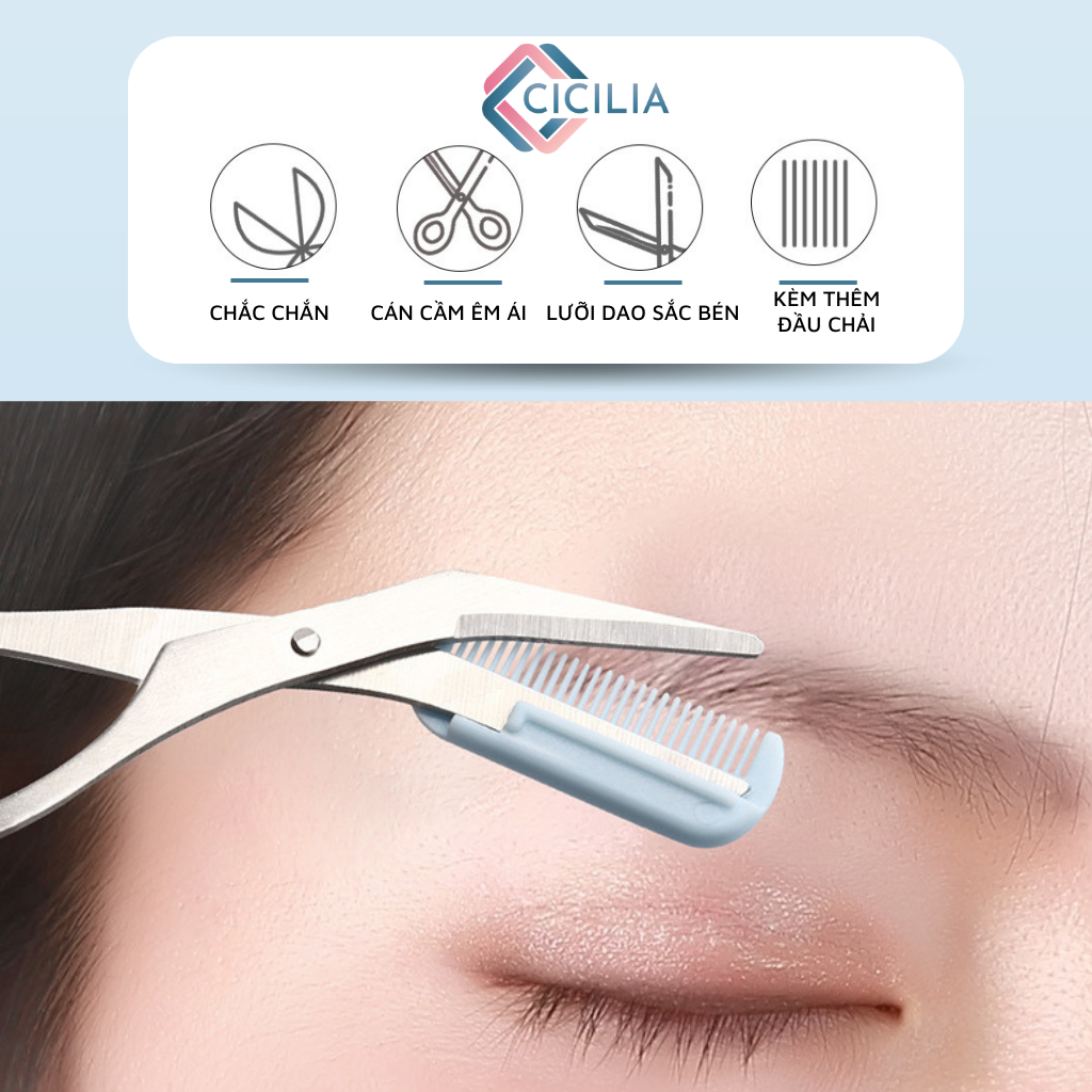 Kéo Cắt Tỉa Lông Mày Trang Điểm Làm Đẹp CICILIA 3093