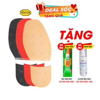 Vibram - Combo cặp bộ dán đế giày/dép Nam/Nữ cao su chống trơn - Tặng kèm keo chuyên dụng + giấy ráp tự dán (FREE SHIP)