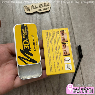 Sáp gel định hình lông mày 3d brow styling soap kiss beauty 10g tặng kèm cọ