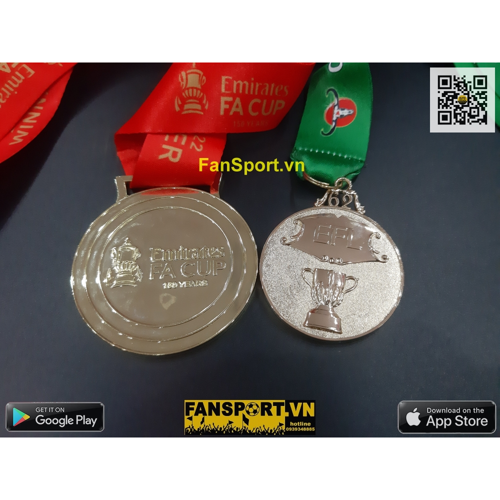 Huy chương vô địch vàng League Cup FA Cup 2021-2022 Liverpool champion winner medal gold
