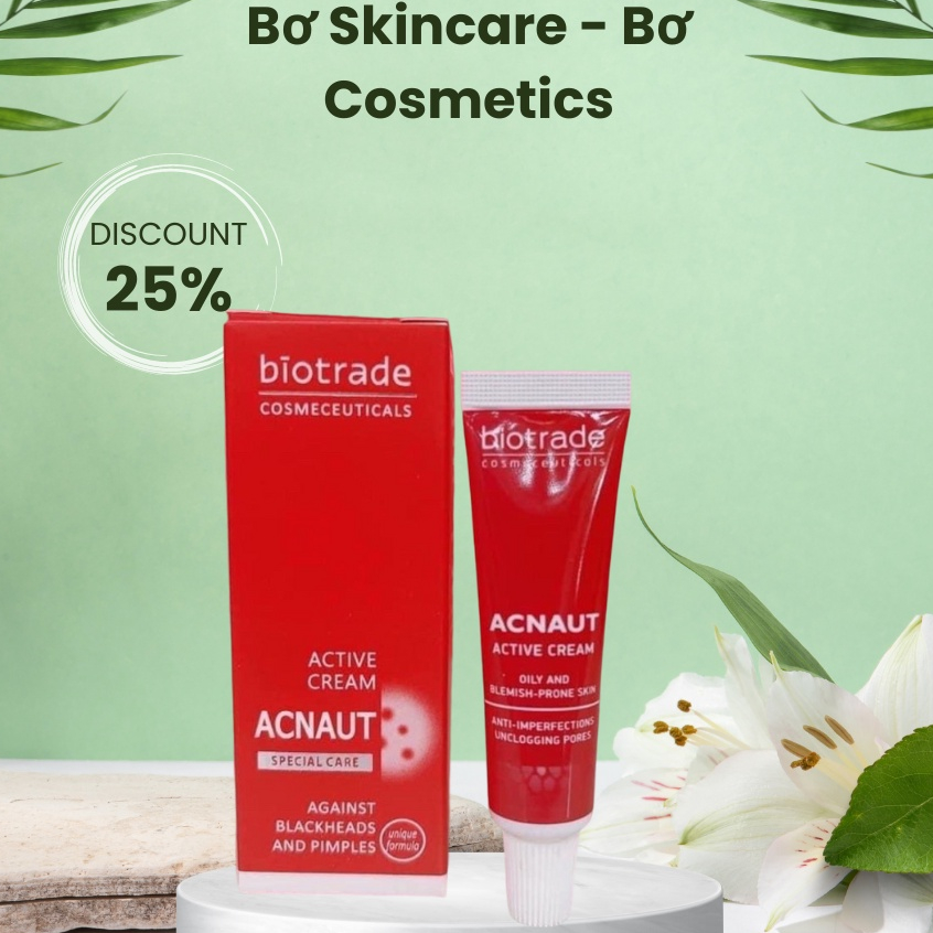 ( CHÍNH HÃNG) Kem chấm mụn Biotrade Active Cream giảm sưng mờ thâm nhanh chóng (5ml)