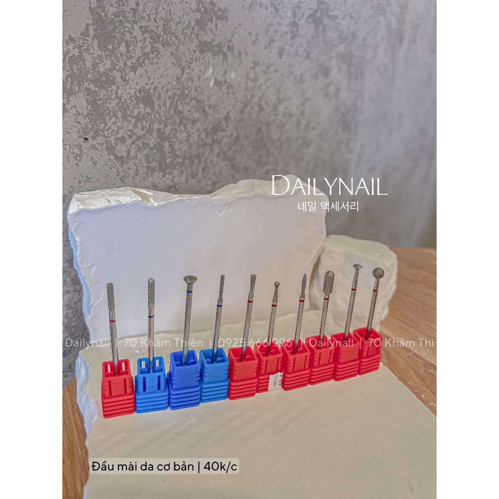 Đầu mài da xử lý móng