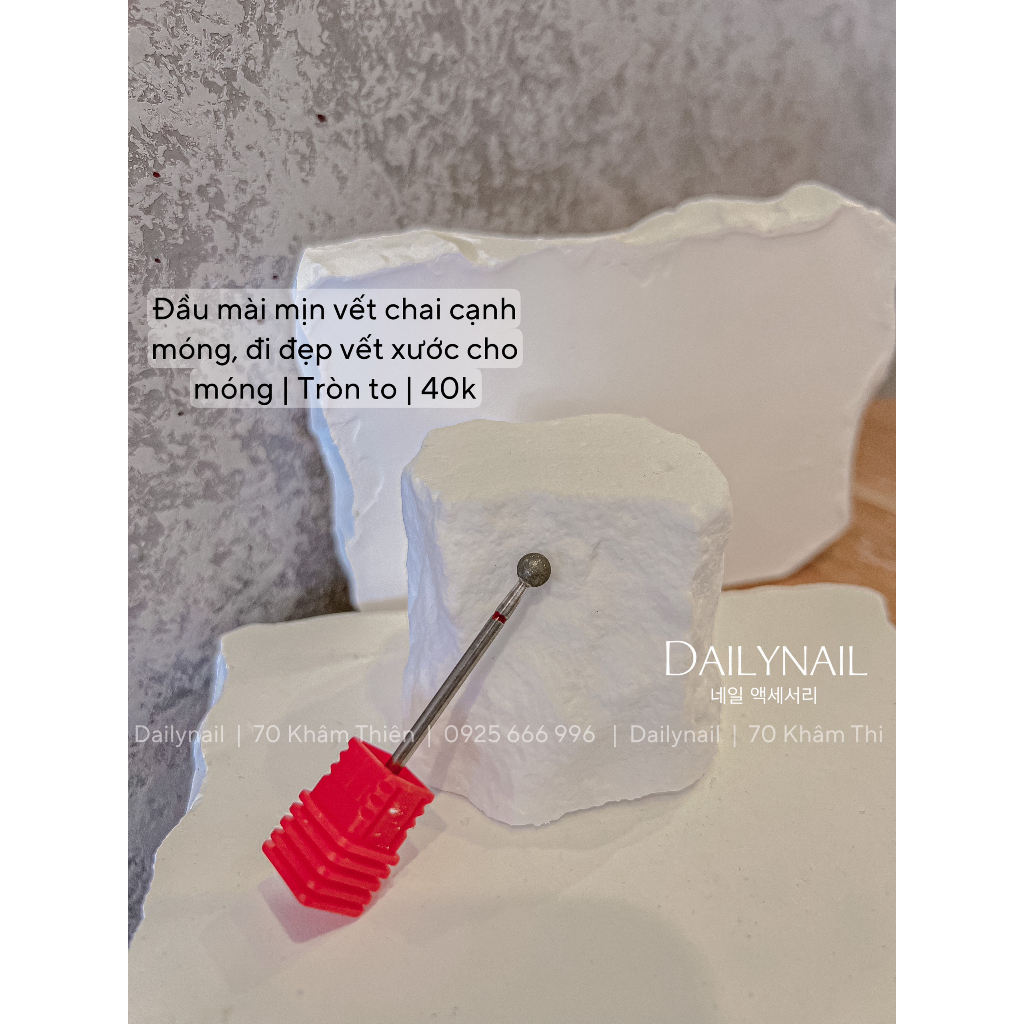 Đầu mài da xử lý móng