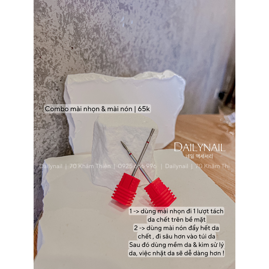 Đầu mài da xử lý móng