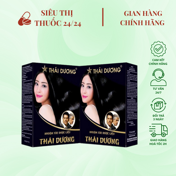 Nhuộm tóc dược liệu Thái Dương ⚡ CAM KẾT CHẤT LƯỢNG ⚡ Nhuộm tóc dược liệu giúp tóc đen bóng, suôn mượt tự nhiên