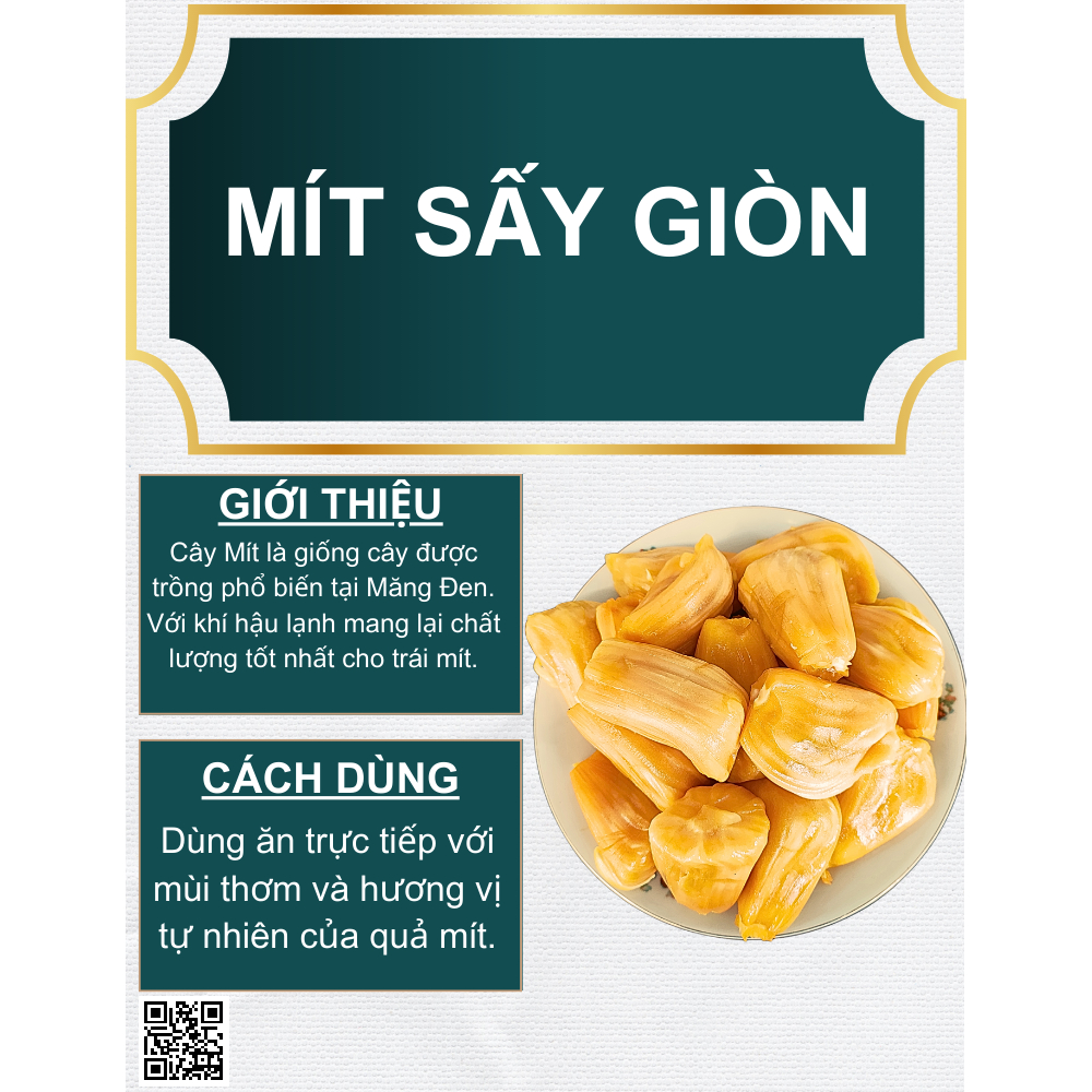 Mít Sấy Giòn Không Đường The Măng Đen 250g Đặc Sản Măng Đen Kon Tum